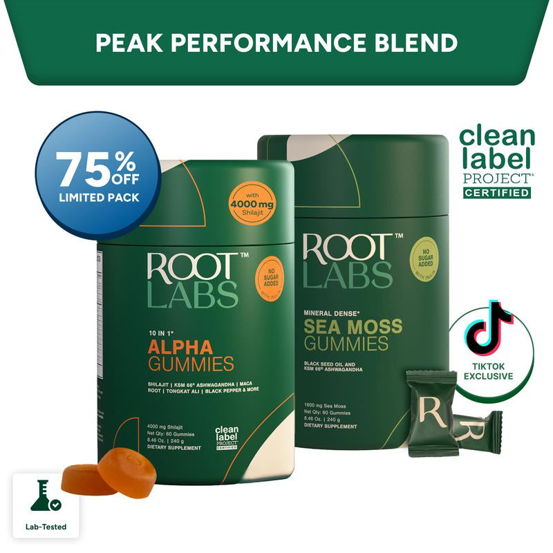Root Labs Alpha 10-In-1 Shilajit Gummies 4000 Mg | New Year New Me Edition | Start 2026 Strong | Energy, Stamina & Focus | Zero Sugar | KSM-66 Ashwagandha, Tongkat Ali, Maca | Vegan | 60 Count | Transform Your Health Goals